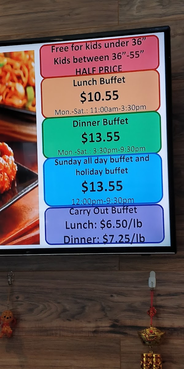 China Buffet east liberty Menu - Image 1